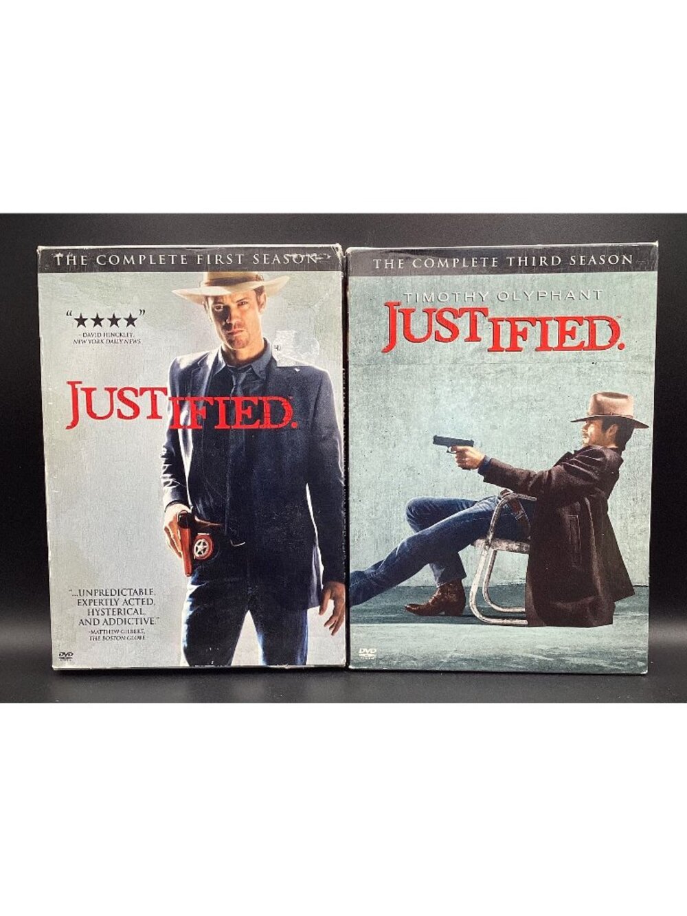 Justified: The Complete First Season & The Complete Third Season (DVD, 2012) Lot